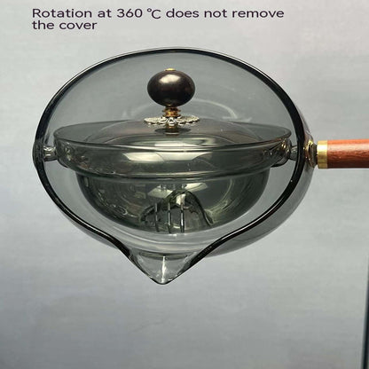 Teapot Semi-automatic Rotary Heat-resistant Glass