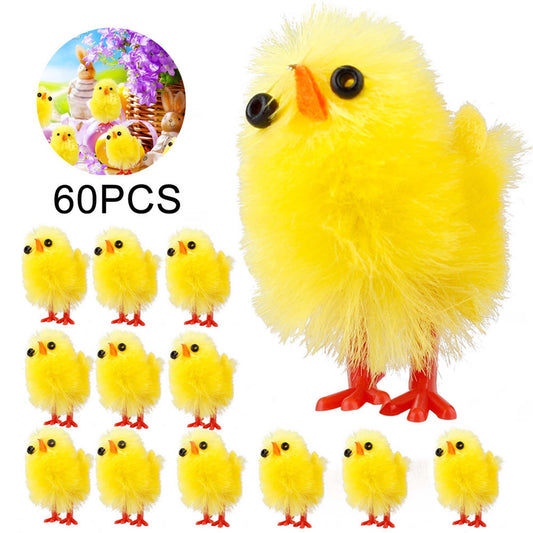 Easter Chick Decorations 60pcs 3cm High