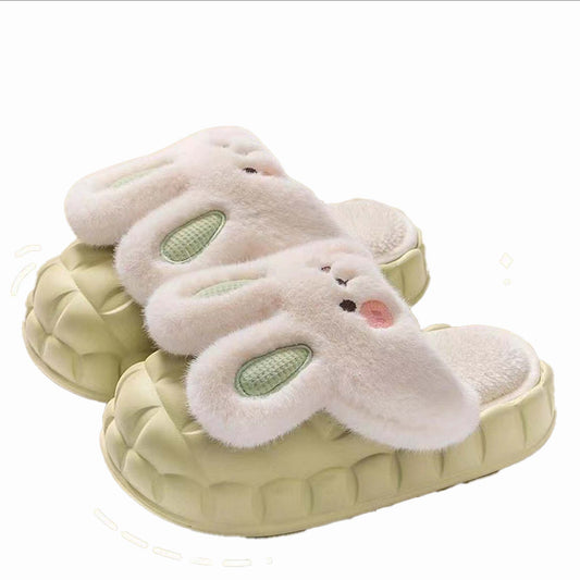 Cute Rabbit slippers Winter Fuzzy Comfort
