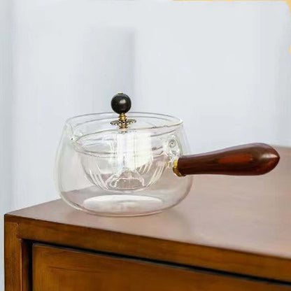 Teapot Semi-automatic Rotary Heat-resistant Glass