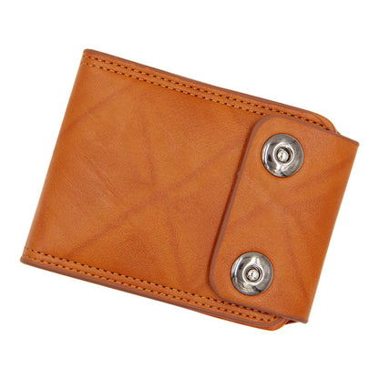 Leather wallet plain brown