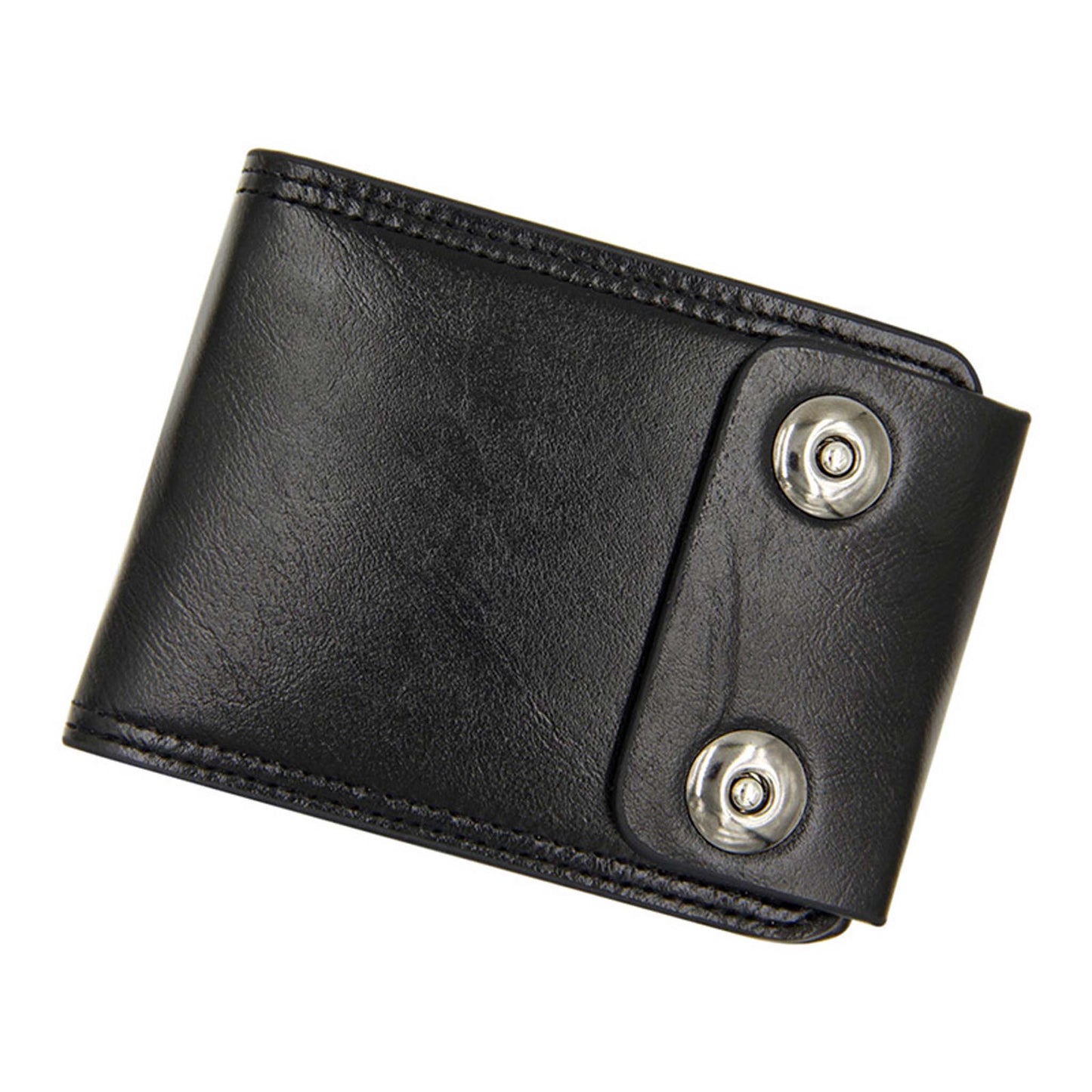 Leather wallet plain black