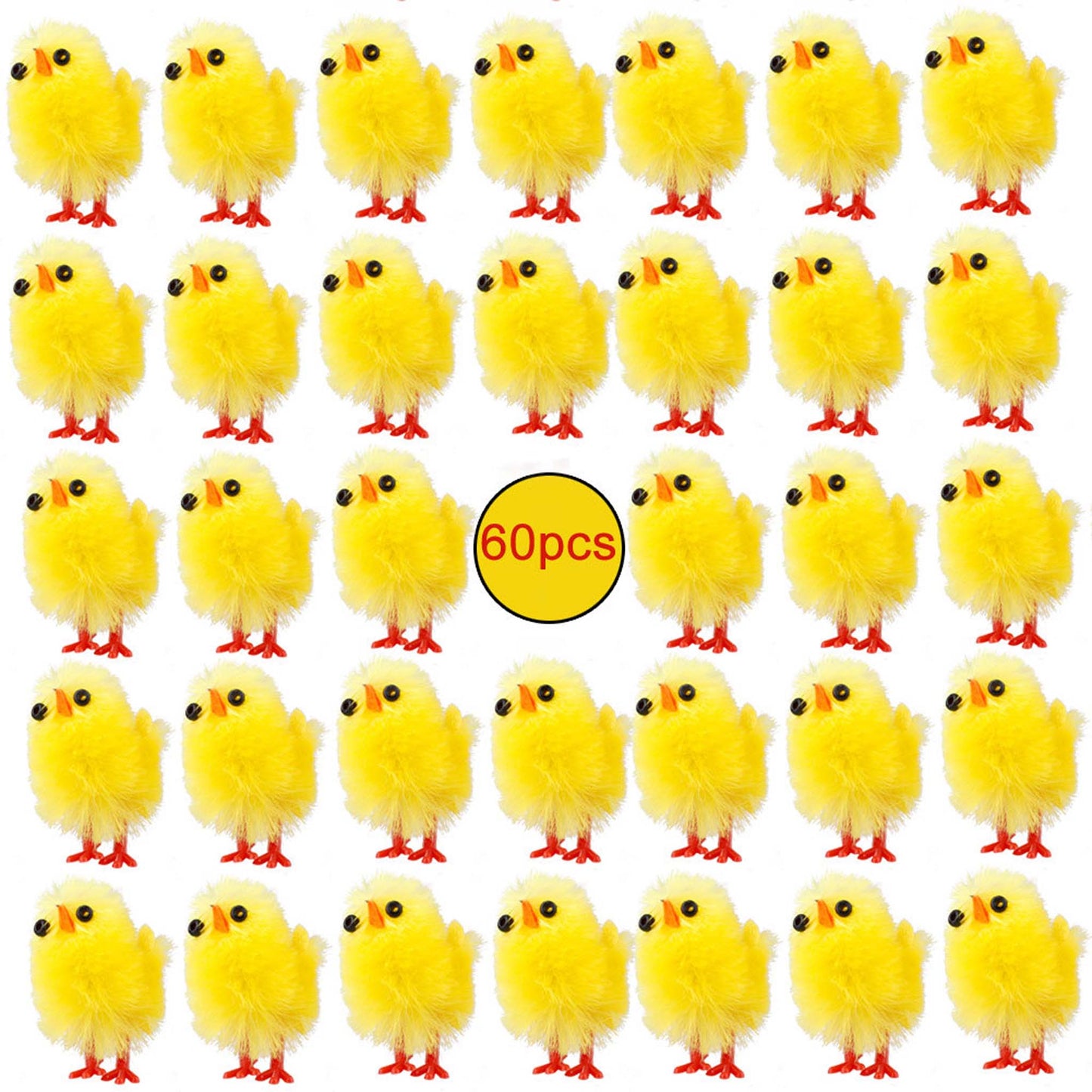 Easter Chick Decorations 60pcs 3cm High