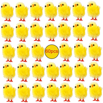 Easter Chick Decorations 60pcs 3cm High