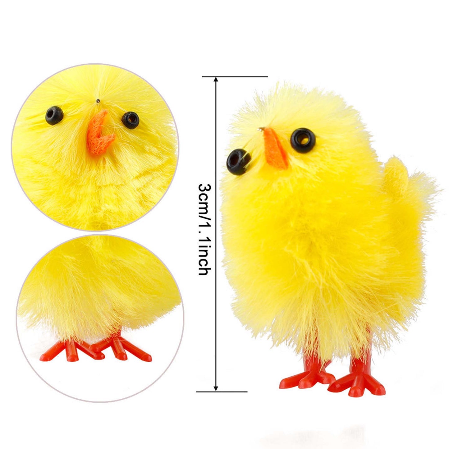 Easter Chick Decorations 60pcs 3cm High